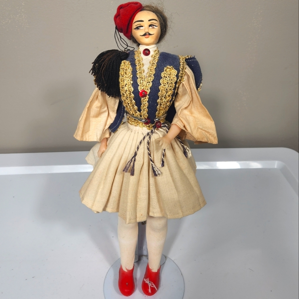 Rare Find: Vintage 1960s 14" Greek Tsolias Evzones Soldier Doll Theater